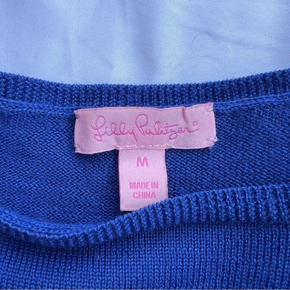 Lilly Pulitzer wool Helena sweater dress royal blue medium - Picture 14 of 16